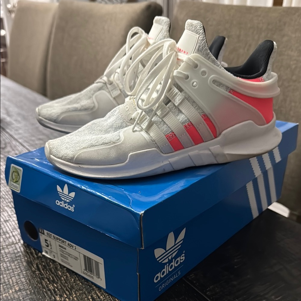 Adidas White and Pink Sneakers